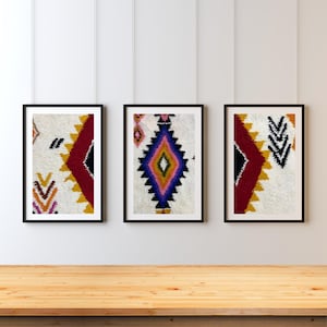 3 of Classic hanging Rug Wall Tapestry - Authentic Ethnic Decor for Home Interiors ,Bohemian Charm Handwoven Moroccan  rug ,wall rug