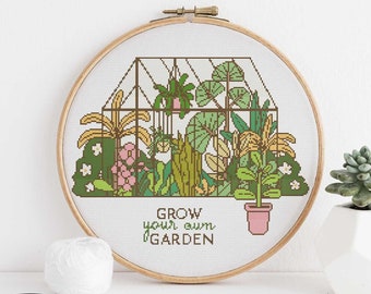 Garden Cross Stitch Pattern: Beginner Home Decor (PDF Pattern)