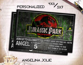 Jurassic World,Jurassic World Invitation,Jurassic World Printable,Jurassic World Card,Jurassic World Birthday,Jurassic World Party,Jurassic