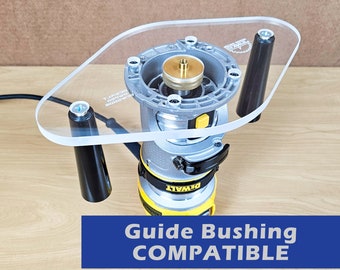DeWalt Router Base Plate: Dual Grip, Guide Bushing Compatible