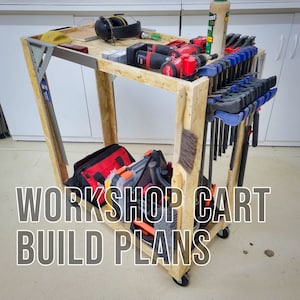 Workshop Cart Utility Cart DIY Cart Woodworking Build - Etsy