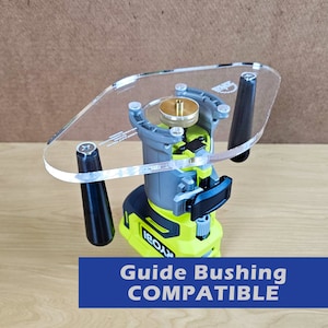 TrimFit Pro™ Ryobi ONE+ P601 / PCL424B | Dual Grip Router Base Plate | Guide Bushing Compatible