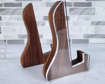 Round Back Cutting Board Stand Template Set | Laser Cut Cast Acrylic | Woodworking Router Guide