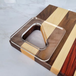 Triangle Cutting Board Handle Template: Laser Cut Acrylic Router Guide
