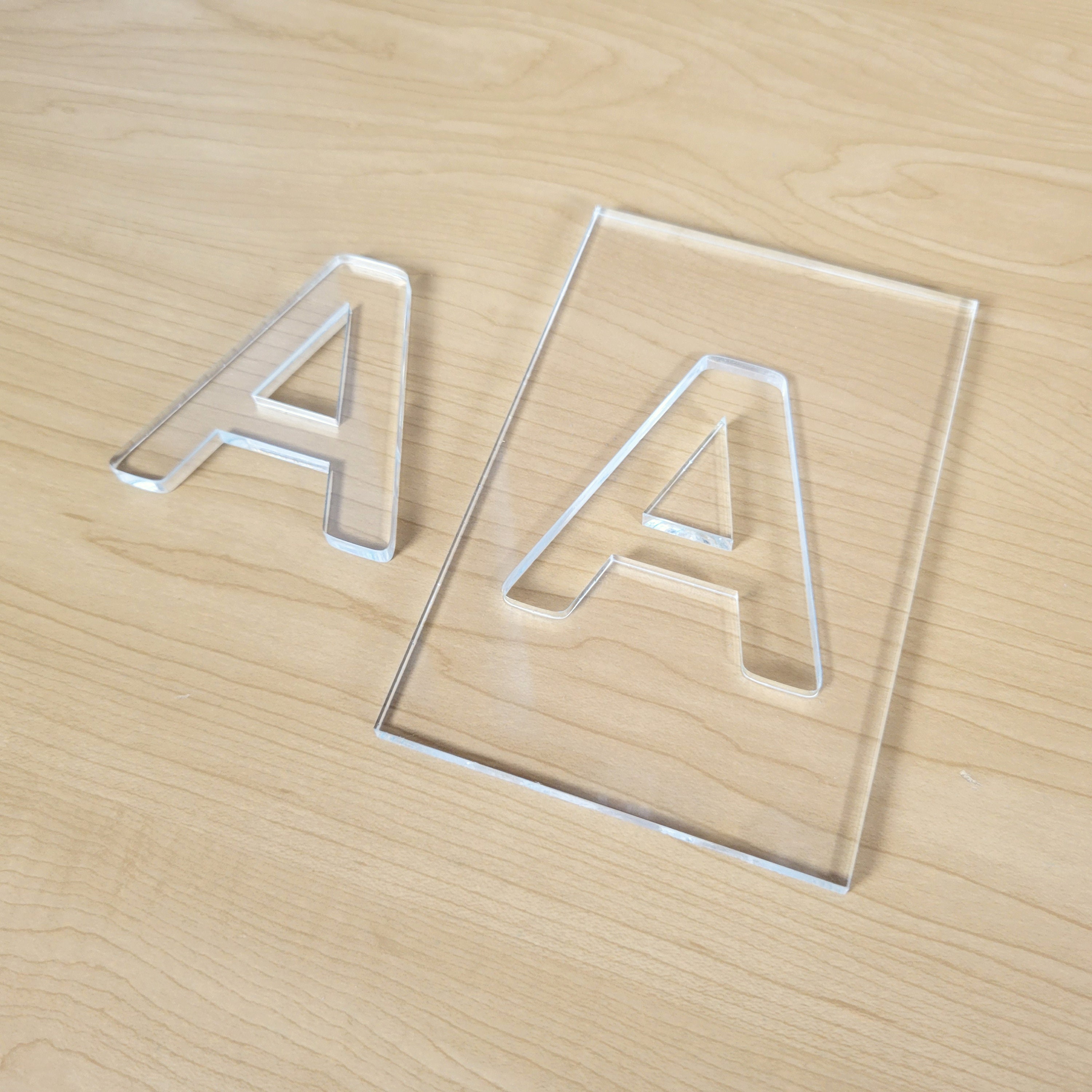 Acrylic Letter & Number Epoxy Inlay Template | Woodworking - Etsy