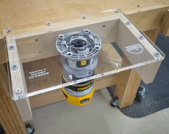 Dewalt router on sale mounting plate