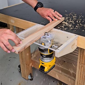 Trim Router Table for Popular Compact Routers: Fits DeWalt, Bosch, Makita, Milwaukee, and More