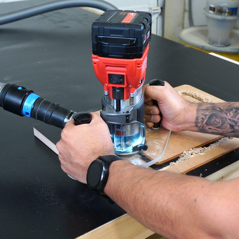 Trimfit Pro™ Blank Router Base Plate Dual Grip Clear Acrylic Router