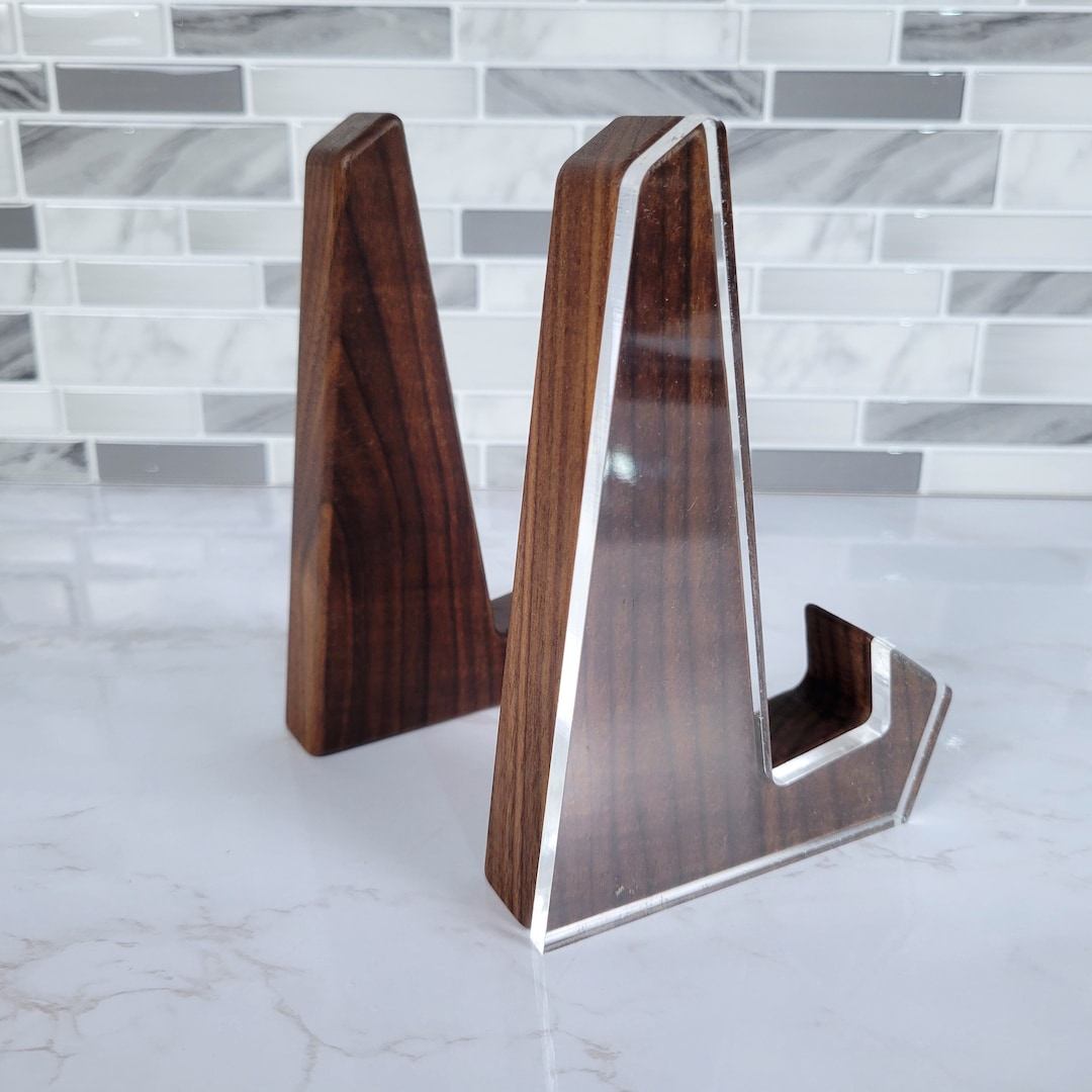 Straight Back Cutting Board Stand Template Set Laser Cut Cast Acrylic