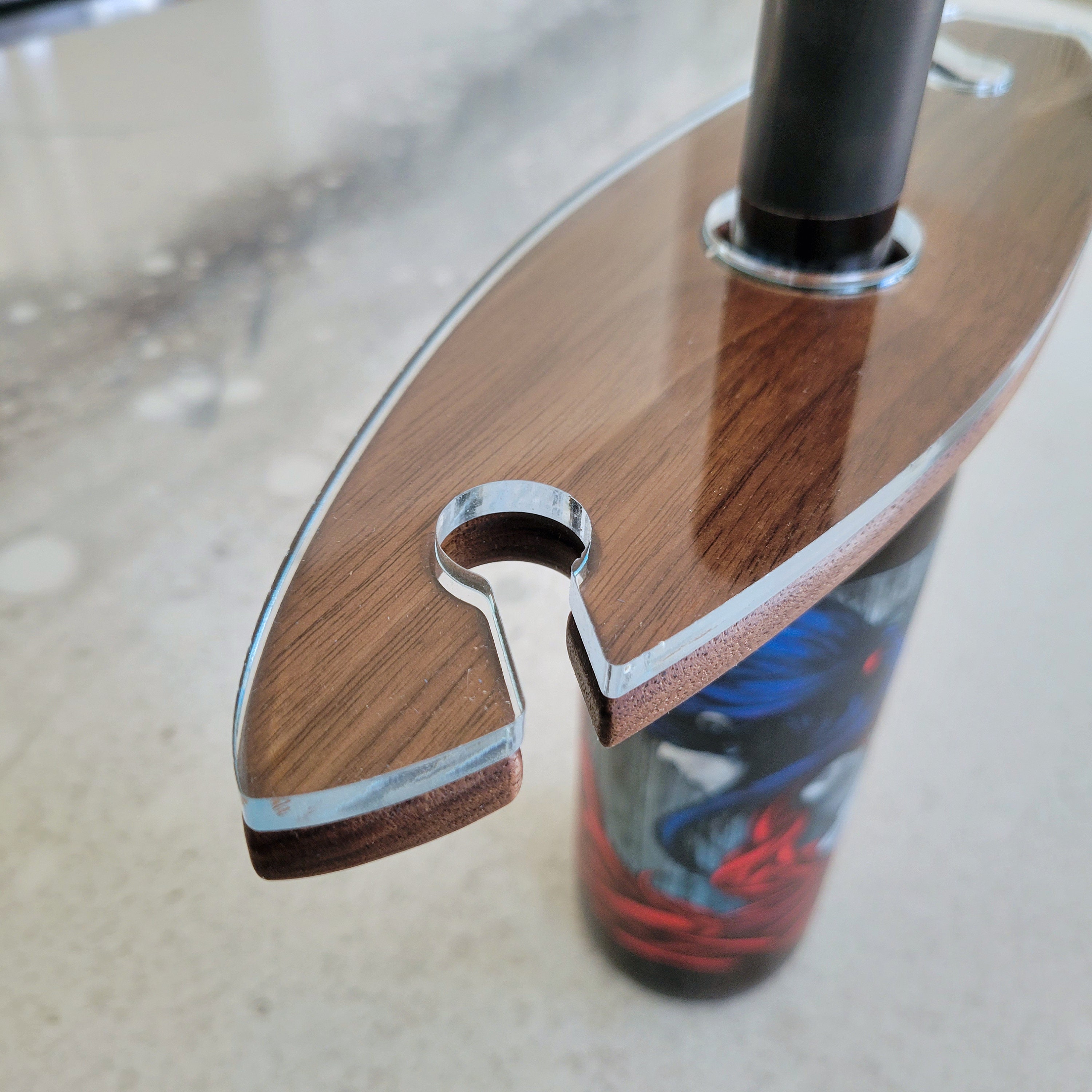 Surfboard Wine Caddy Acrylic Router Template — Wood Grain Junkie