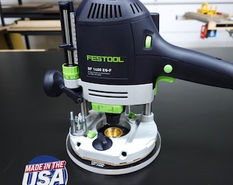 Placa base para fresadora redonda de 7 pulgadas para Festool OF 1010 y 1400 - Acrílico transparente