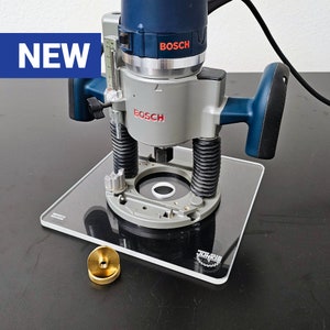 Bosch 1617EVS Router Plunge Base: 10x10 Inch Acrylic Sub-Base Plate