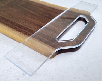 Charcuterie Board Handle Template | Laser Cut | Router Template | Tracing Guide | Briefcase Style | Extruded | Inset
