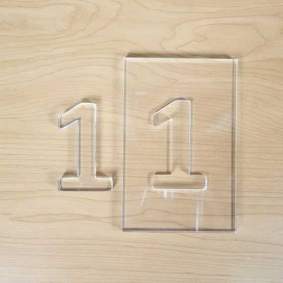 Number Templates 1-10 Acrylic Router Template, 9