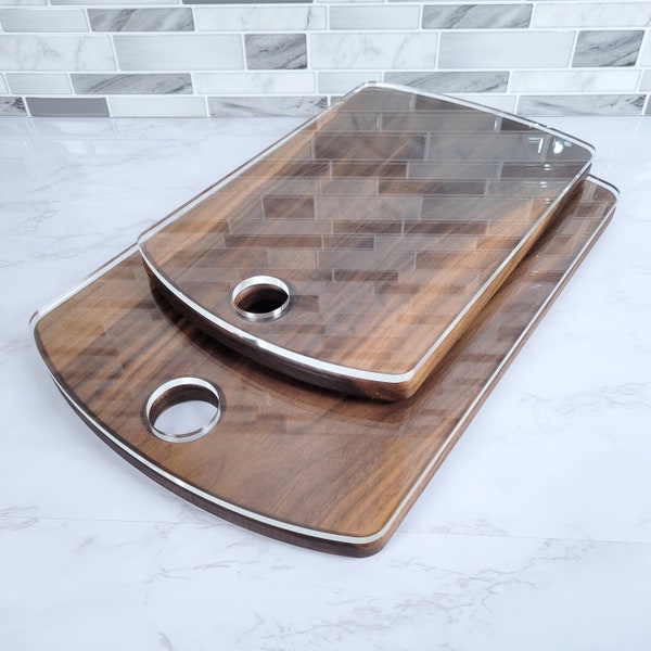 Curved Charcuterie Board Template: Laser Cut Acrylic Router Guide