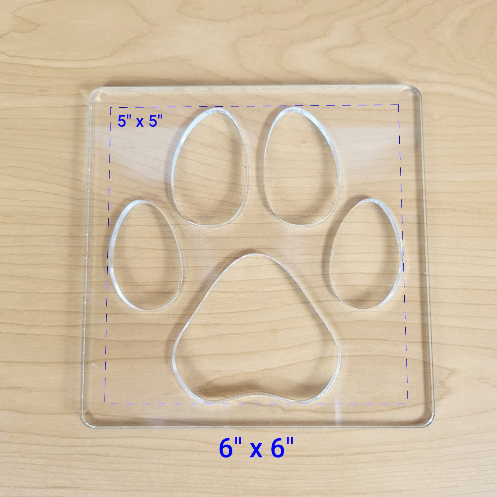 Dog Paw Print Acrylic Router Template: Epoxy Resin Inlay - Etsy
