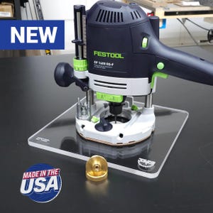 Festool Router Sub-base: 10 Inch Clear Acrylic, Guide Bushing ...