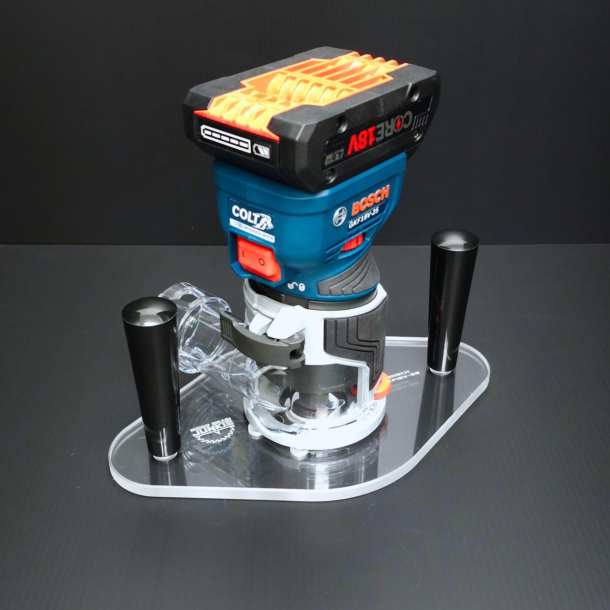Bosch Colt GKF18V-25 Router Base Plate: Dual Grip, Guide Bushing ...