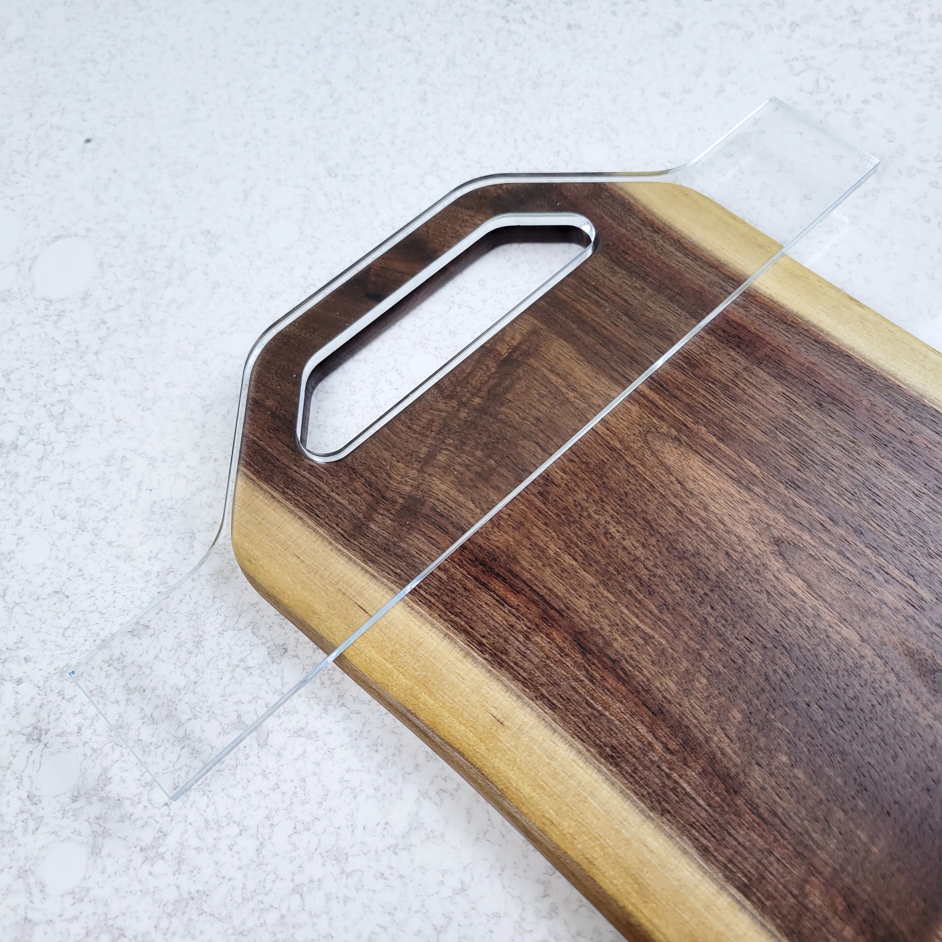 Charcuterie Board Handle Acrylic Router Template Wood Grain Junkie
