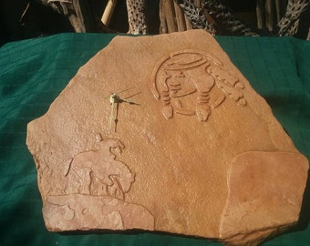 Indian with Indian moon stone clock