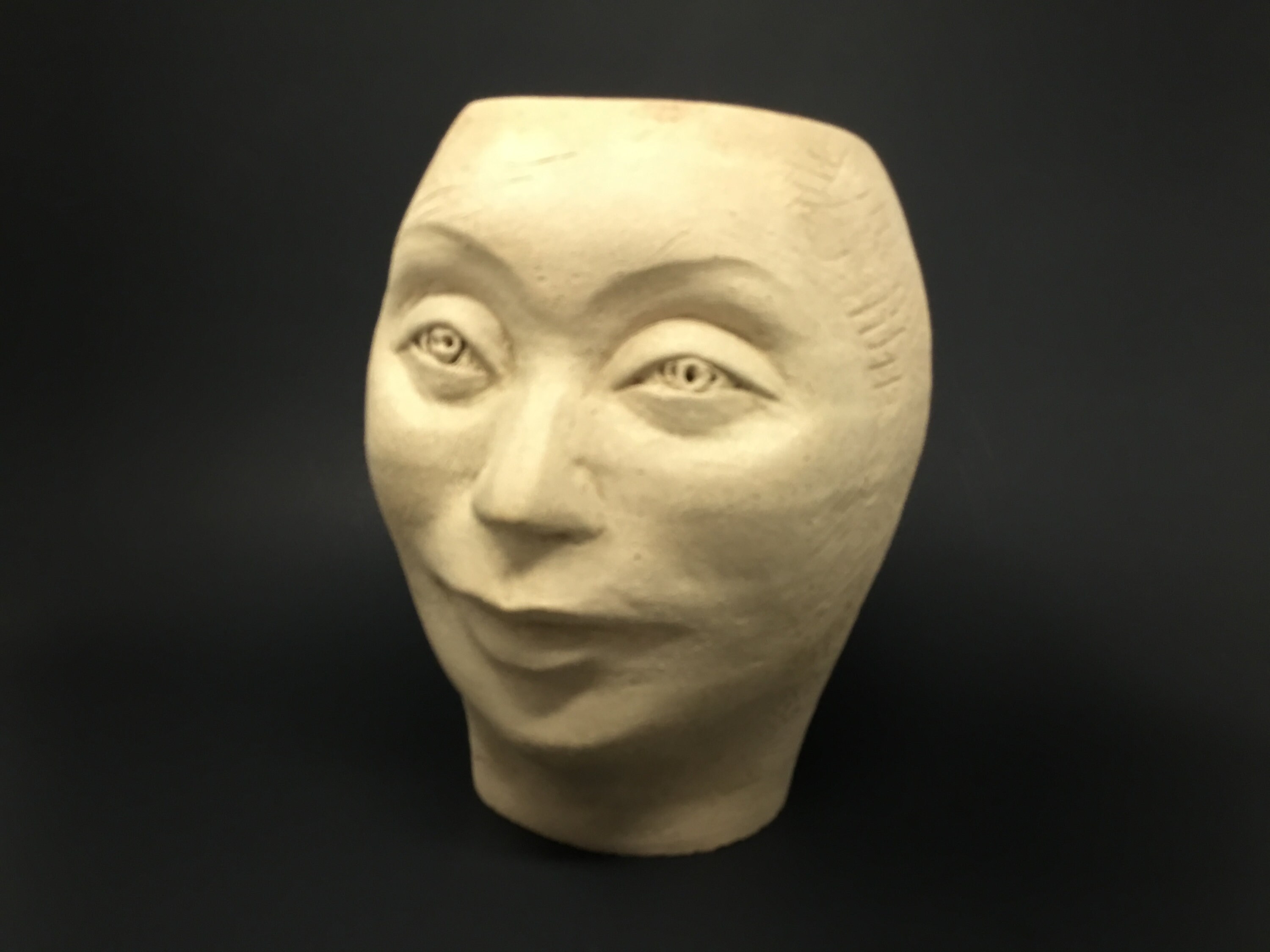 Fine art ceramic head vase sculpted face vase. Perspicacious Etsy