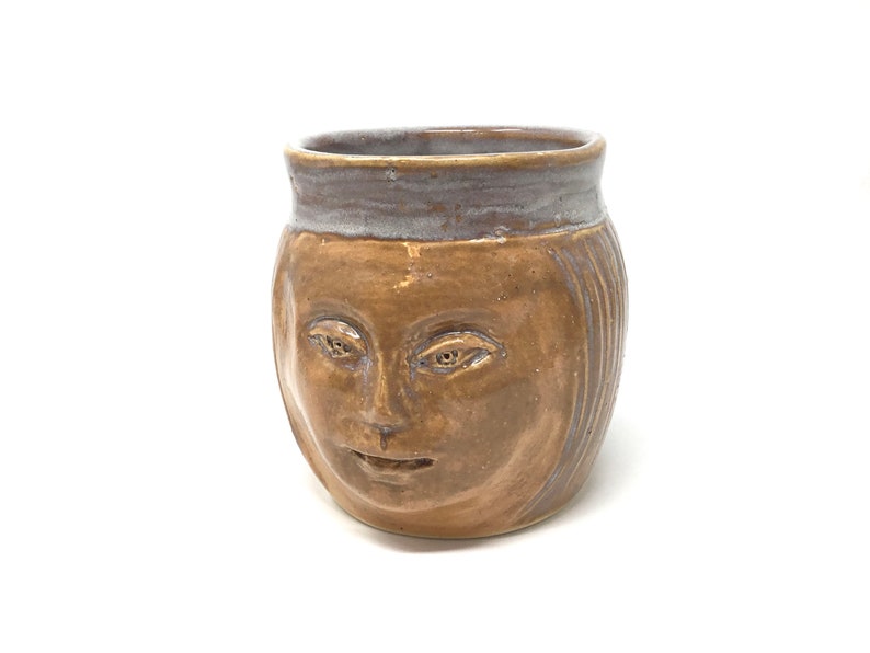 Pottery Head Vase Ceramic Face Vase Expressive Sculptured Etsy