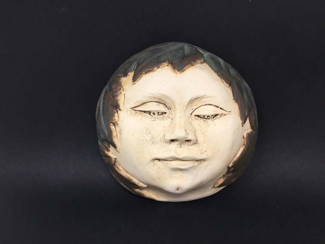 Face for the Wall, Sculpture, Garden Art, Beautiful Face, Home Décor