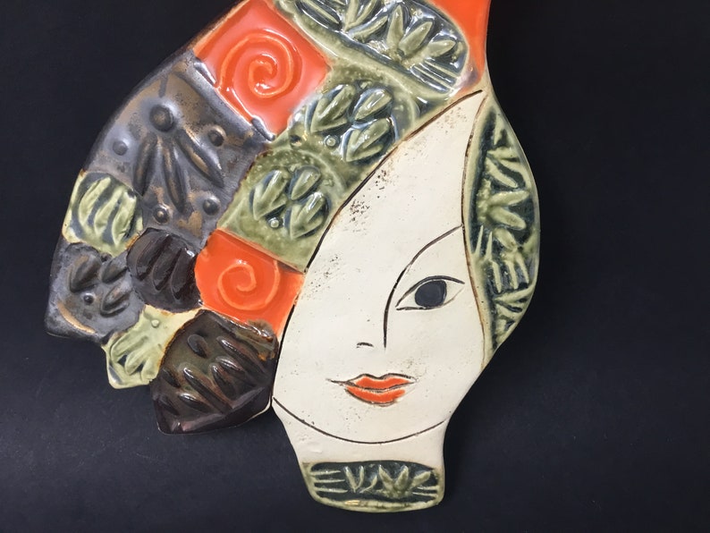 Ceramic Face for the Wall Ceramic Wall Art Wall Hanging Etsy