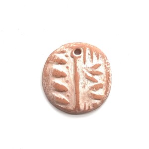Floral Terracotta Pottery Pendant: Aromatherapy Diffuser Bead