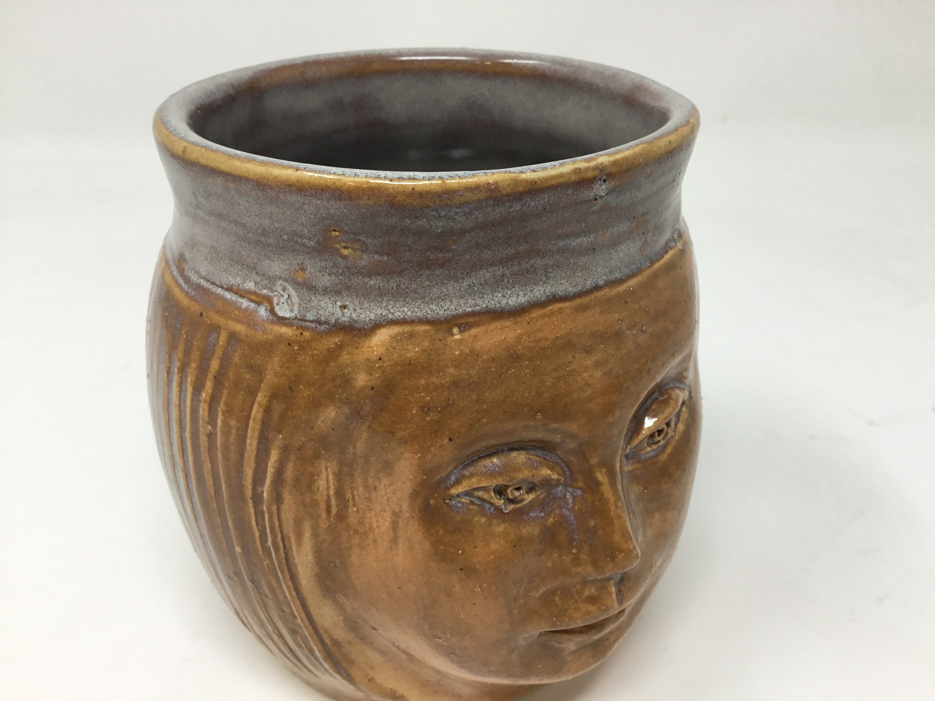 Pottery Head Vase Ceramic Face Vase Expressive Sculptured Etsy UK