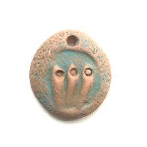 Terracotta Pottery Pendant: Boho Essential Oil Diffuser Bead