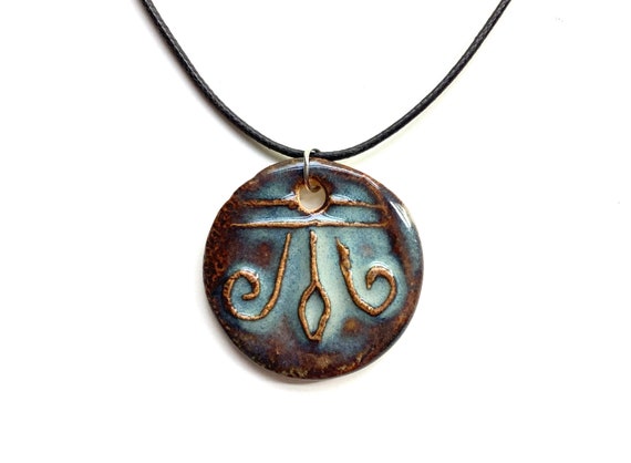 Handmade Ceramic Pendant Necklace: Ancient Bulgarian Pottery Ornament