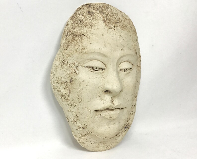 Face Sculpture Ceramic Mask Wall Sculpture Ceramic Etsy
