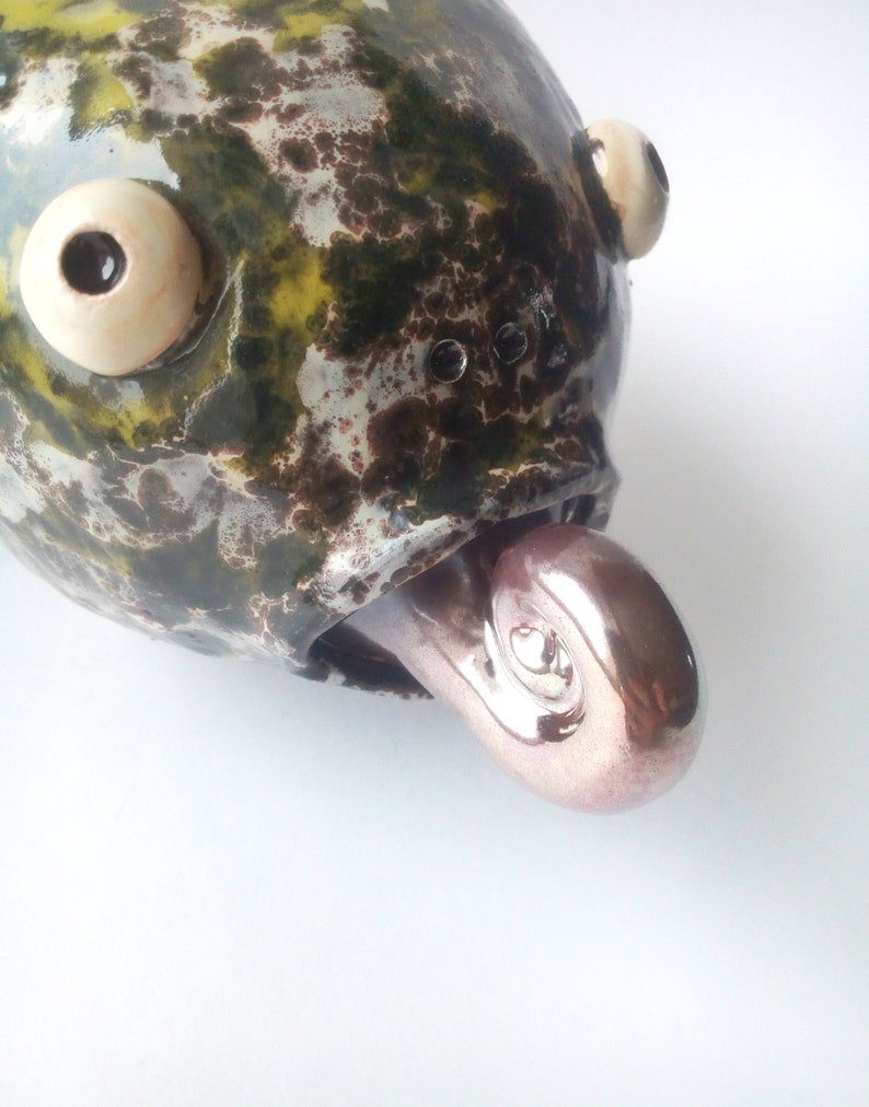 Casket ceramics-Dragon sculpture pottery-Tea box ceramic-Dinosaur trinket box-Pokemon jewelry box-Ceramicsea-Shiny pottery-Spiral ceramic