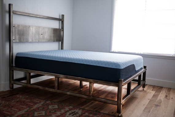Custom Steel Bed Metal Handmade Welded - Custom Made Queen Size Bed Frame Custom Steel Bed Metal Handmade Welded - Custom Made Queen Size Bed Frame