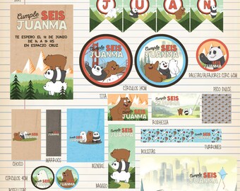 We bare bears party | Etsy