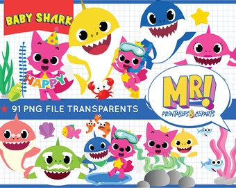 Baby Shark Clipart Etsy