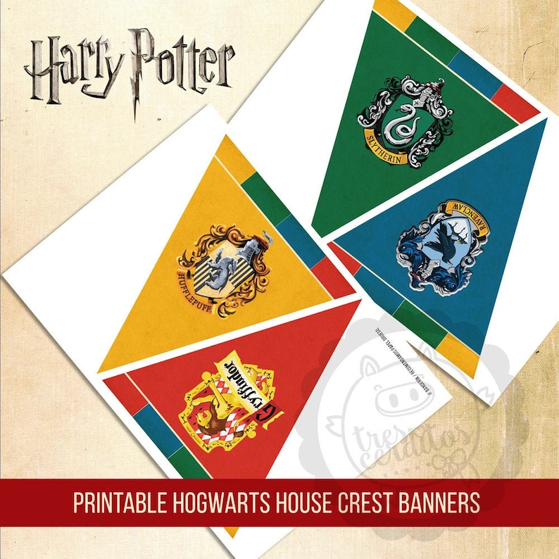 Hogwarts Houses Banners Printable
