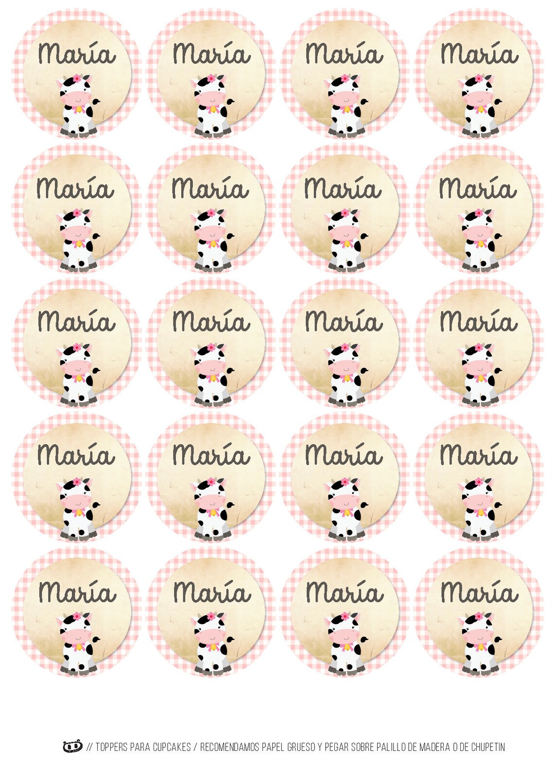 La vaca lola digital party printable kit Etsy