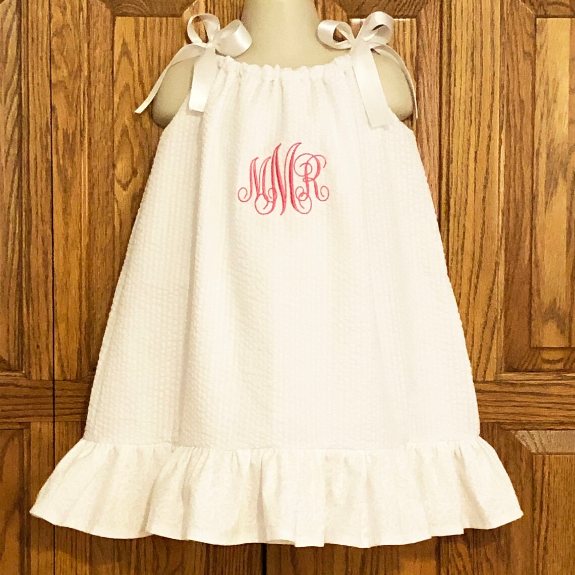 Flower Girl Dress Monogrammed/ Monogrammed White Toddler Dress Etsy