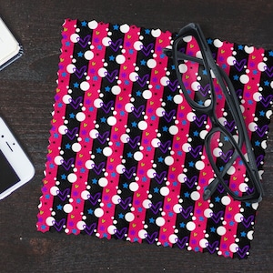 Striped Lens Cloth | Girly Lens Cloth | Cute Lens Cloth |  Lens Cloth | Eyeglass Cloth | Tech Gadget Cleaning Cloth  | Eye Wear Accessories