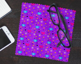 Heart Pattern Lens Cloth | Cute Lens Cloth | Lens Cloth | Eyeglass Cloth | Tech Gadget Cleaning Cloth | Eye Wear Accessories