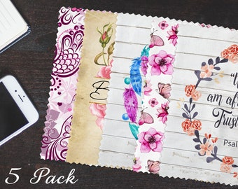 Inspirational Lens Cloth Pack | Religious Lens Cloth Pack | Eyeglass Cloth | Tech Gadget Cleaning Cloth | Eye Wear Accessories | Lens Cloth