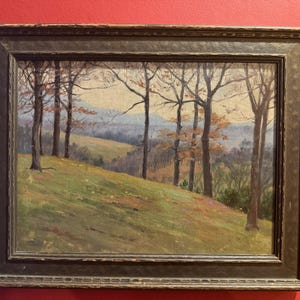 Pintura de paisajes de Nueva Inglaterra, impresionista, escuela americana, c. 1910