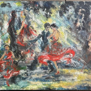 MCM Abstract Painting of Dancers