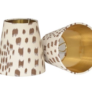 Listing is for one shade-Tan Les Touches Sconce Shade -Animal Print Chandelier Shades  -Custom Made-Made To-Order-Home Decor-High End Shades
