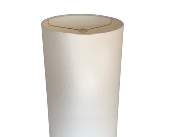 Ivory Linen Lamp Shade - Custom Made-To-Order-Home Decor-Table Lamp -  Lampshade white lining - Drum Lampshade- Table Lamp