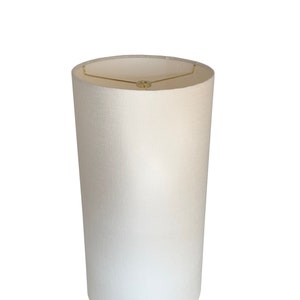 Cream Linen Lamp Shade - Custom Made-To-Order-Home Decor-Table Lamp -  Lampshade white lining - Drum Lampshade- Table Lamp
