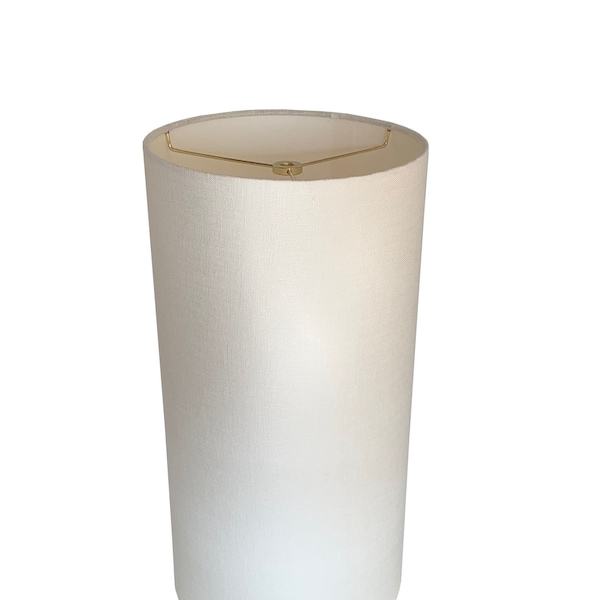 White Cotton Twill  Lamp Shade - Custom Made-To-Order-Home Decor-Table Lamp - Lampshade white lining  Drum Lampshade- Table Lamp