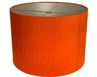 Sunflower Linen Drum Lamp Shade Large Orange Lampshade